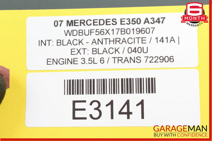 03-09 Mercedes W211 E63 AMG E350 Rear Left Side Exterior Door Handle Black OEM