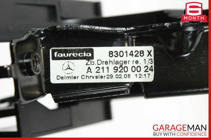 07-09 Mercedes W211 E320 Rear Right Side Lower Bottom Seat Cushion Split Black