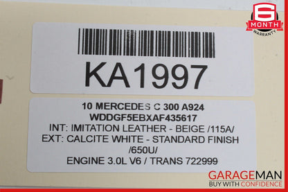 08-11 Mercedes W204 C300 C250 Front Left Driver Side Exterior Door Handle OEM