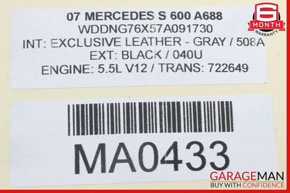 07-14 Mercedes CL600 S600 5.5L V12 Exhaust Manifold Gasket 2751421080 OEM