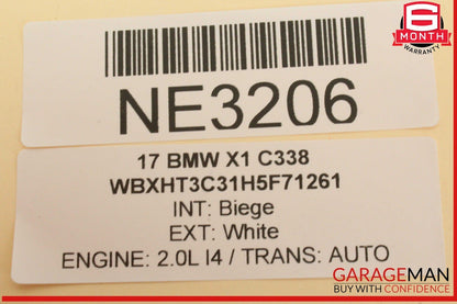 16-22 BMW X1 F48 X2 Rear Right Passenger Side Exterior Door Handle White OEM