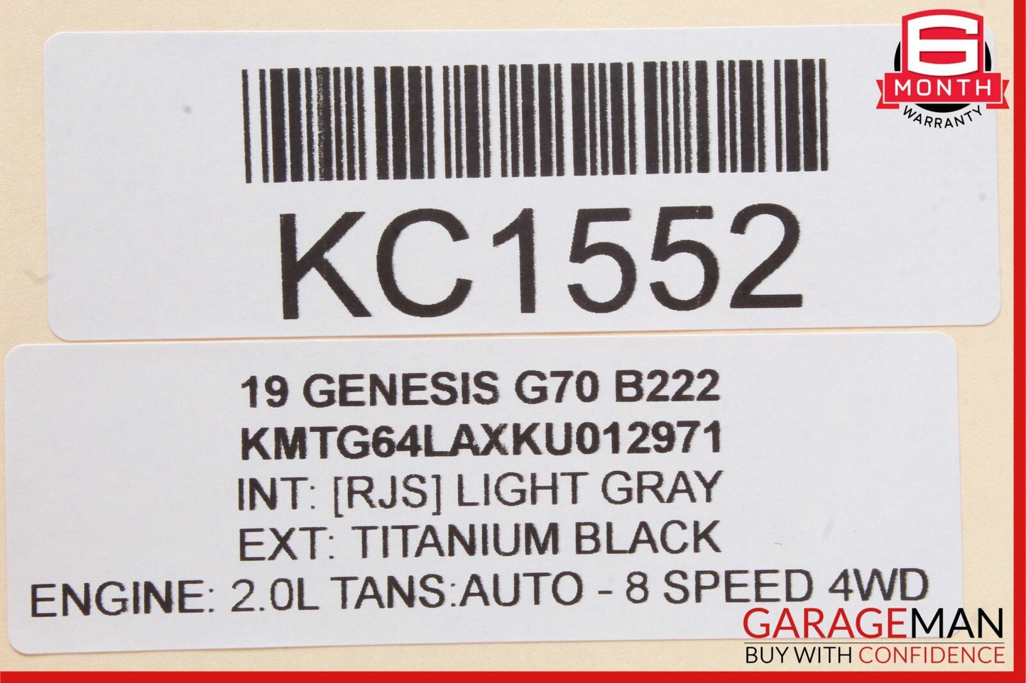 19-21 Genesis G70 Fuel Pump Control Module 33040-J5000 OEM