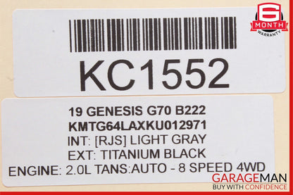 19-21 Genesis G70 Fuel Pump Control Module 33040-J5000 OEM