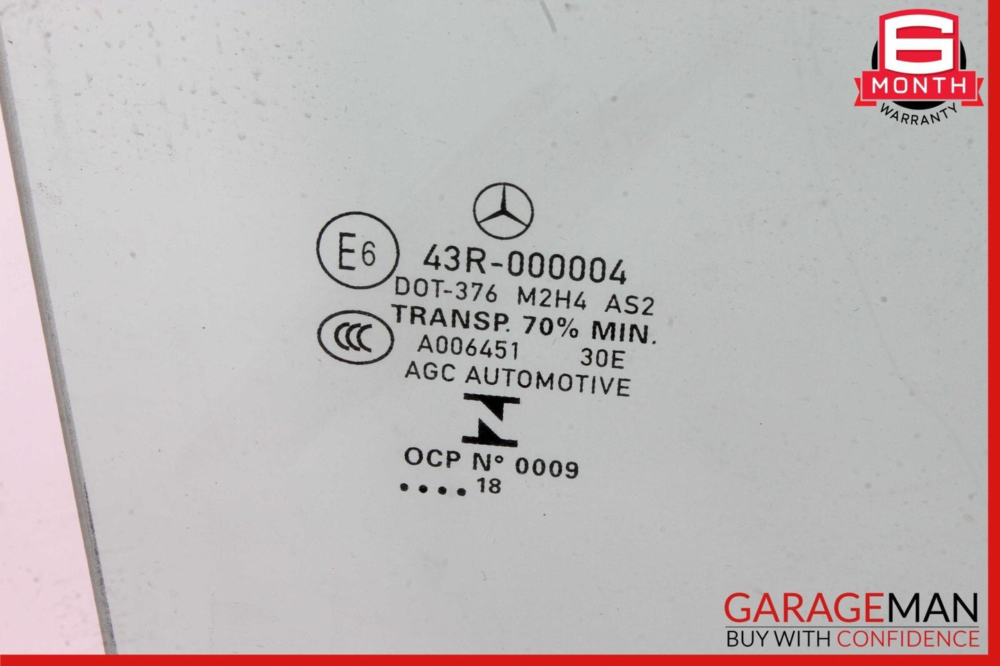 15-20 Mercedes W205 C300 C350e C400 Rear Right Side Door Window Glass Clear