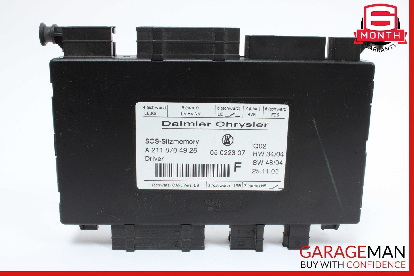 03-12 Mercedes X164 GL450 SLK280 E320 Left Driver Side Seat Control Module OEM
