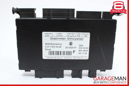03-12 Mercedes X164 GL450 SLK280 E320 Left Driver Side Seat Control Module OEM