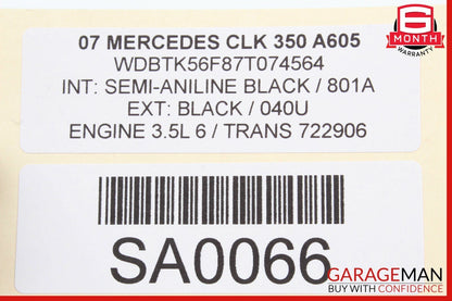 06-09 Mercedes W209 CLK350 Front Right Passenger Side Interior Door Panel OEM