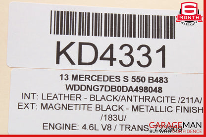 07-13 Mercedes W221 S550 CL550 Left Side Dashboard AC A/C Air Vent Black OEM