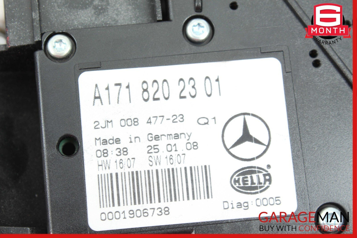 05-11 Mercedes R171 SLK350 SLK280 Overhead Reading Dome Light Lamp Black