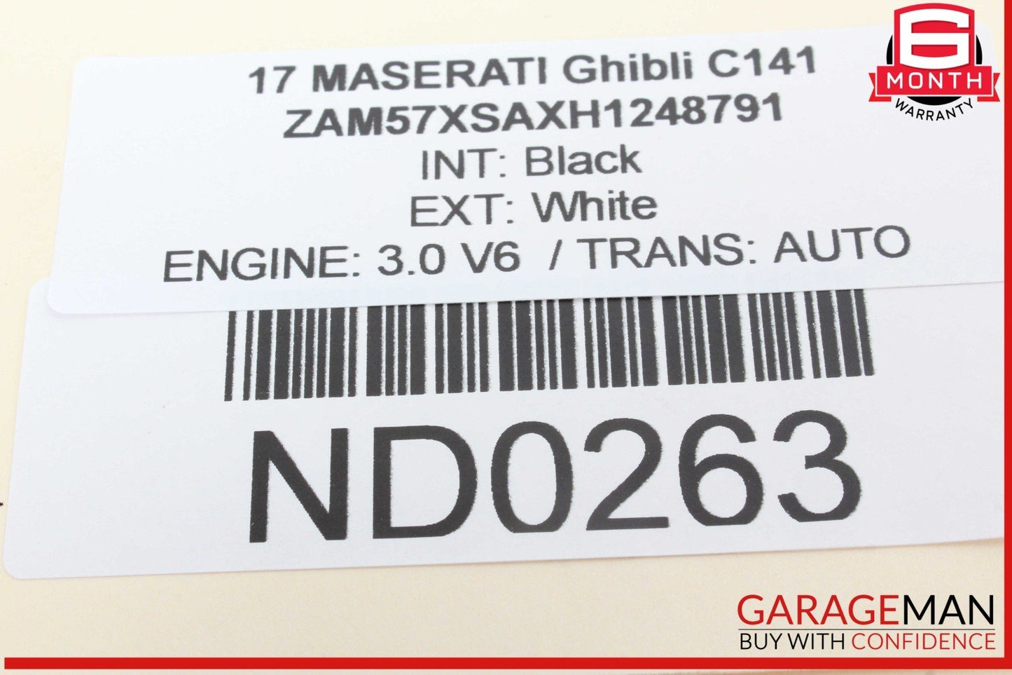 14-17 Maserati Ghibli Rear Right Side Door Window Regulator Motor Unit OEM