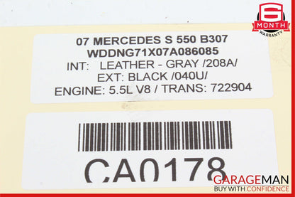07-13 Mercedes W221 S550 Rear Left Side Keyless Go Door Lock Latch Actuator OEM