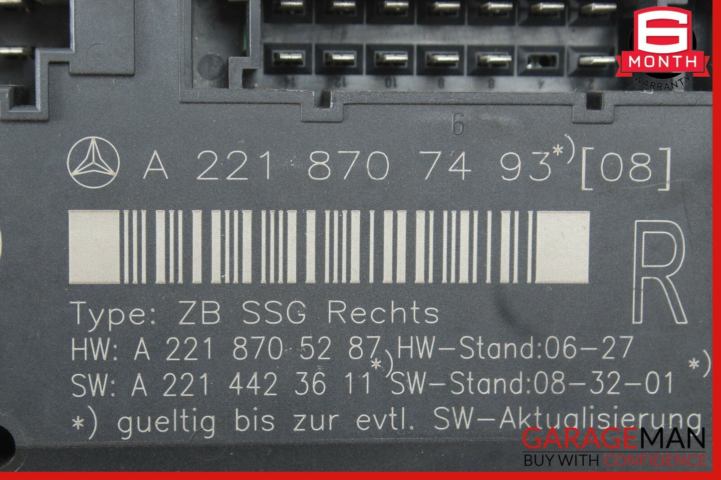 07-13 Mercedes W221 S550 S63 AMG Front Right Under Seat Control Module OEM
