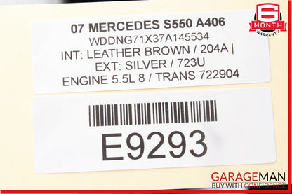 07-09 Mercedes W221 S550 S600 Front Left Seat Belt Receiver Buckle Tensioner OEM