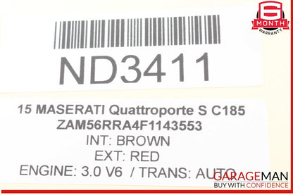 14-17 Maserati Quattroporte S Ghibli Key Less Entry Antenna Control Module Unit
