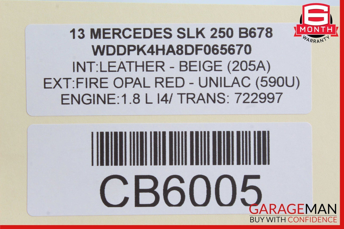 12-16 Mercedes R172 SLK350 SLK250 SLK55 AMG Rear Fuse Relay Box Module Assy