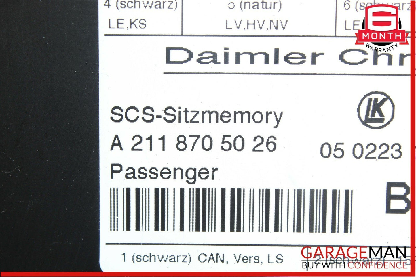03-11 Mercedes W211 E350 GL450 ML550 CLS500 Front Right Side Seat Control Module