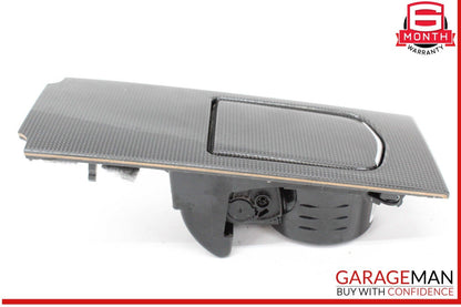 10-16 Porsche Panamera 970 E-Hybrid Rear Console Cupholder Trim Carbon Fiber OEM