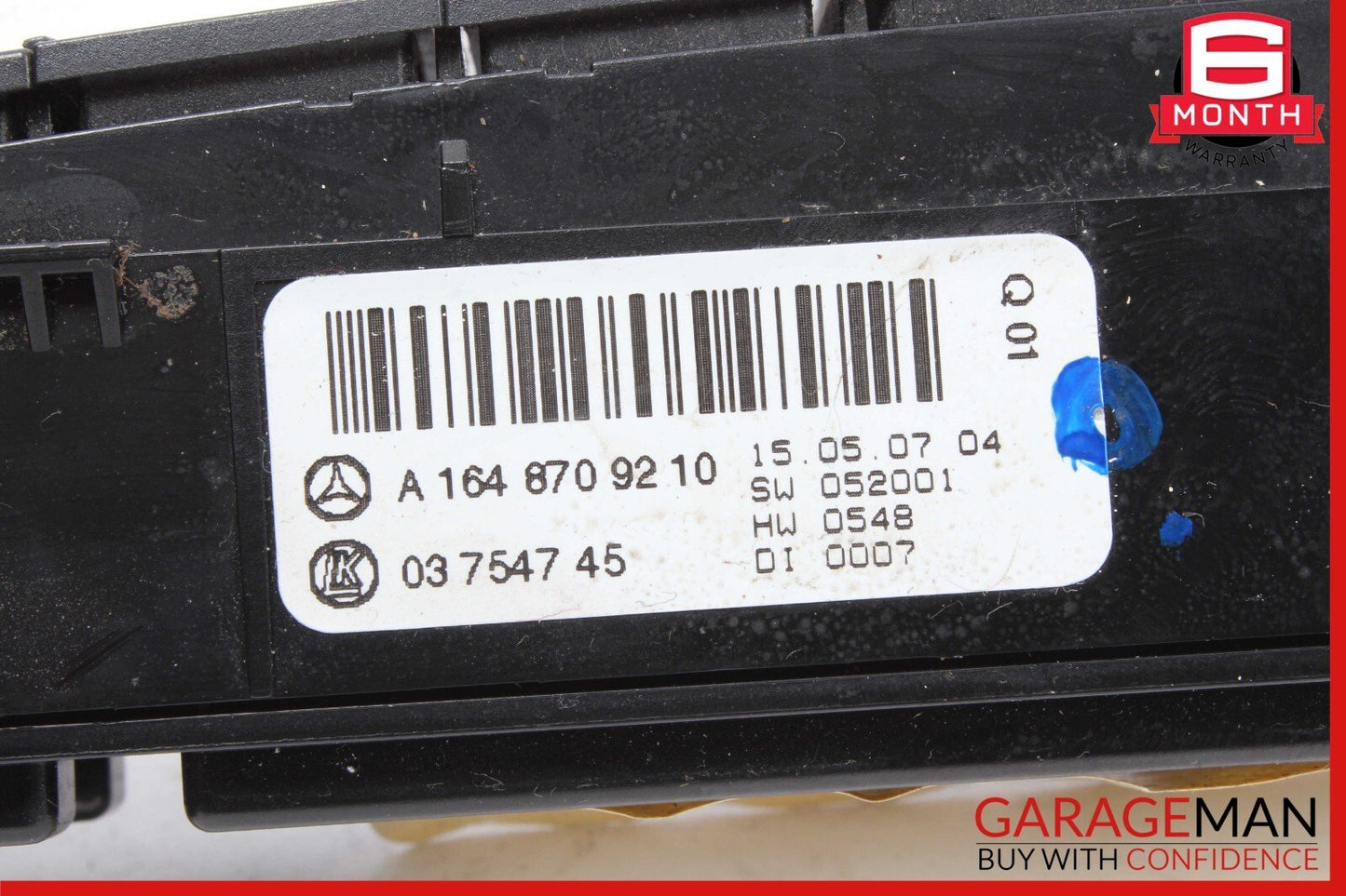 06-12 Mercedes X164 GL450 ML450 Hazard Control Switch Panel 1648709210 OEM