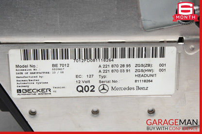 07-09 Mercedes W221 S550 S450 S63 Navigation Head Unit Command CD Audio Player