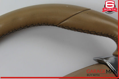 11-14 Porsche Cayenne 958 Multifunction Steering Wheel Assembly Beige OEM