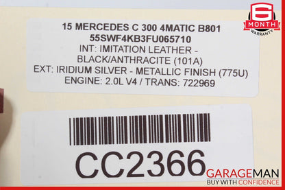 15-20 Mercedes W205 C300 Front Left or Right Side Top Upper Seat Cushion Cover