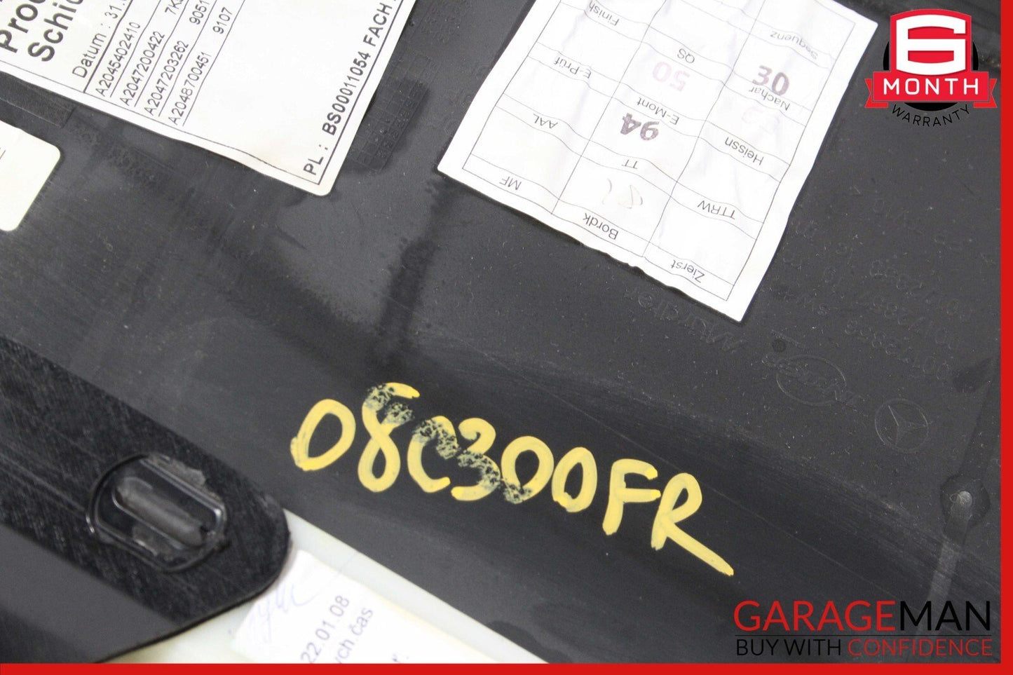 08-14 Mercedes W204 C300 C350 Sedan Front Right Interior Door Panel Black OEM