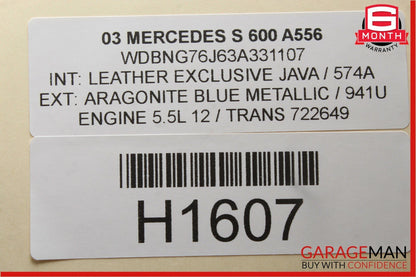 03-06 Mercedes W215 CL600 S600 S65 AMG Auxiliary Water Cooler Radiator OEM