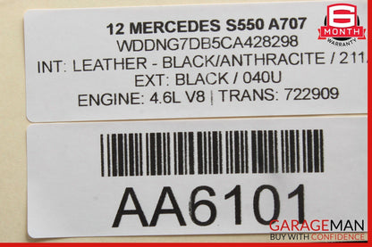 10-13 Mercedes W221 S400 S550 S63 Front Left Driver Side Door Control Module OEM