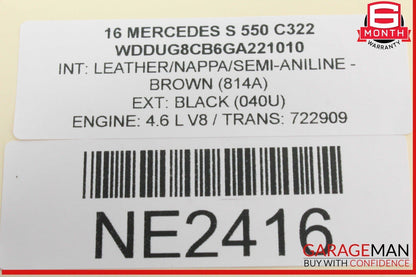 14-17 Mercedes W222 S550 Front or Rear Seat Control Module Unit 2229005406 OEM