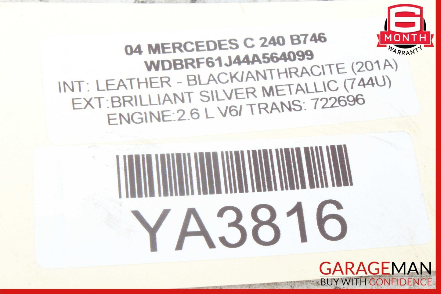 01-07 Mercedes W203 C240 Front Left Driver Side Headlight Support Bracket OEM
