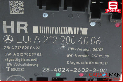 08-14 Mercedes W212 E350 C300 Rear Right Passenger Side Door Control Module OEM