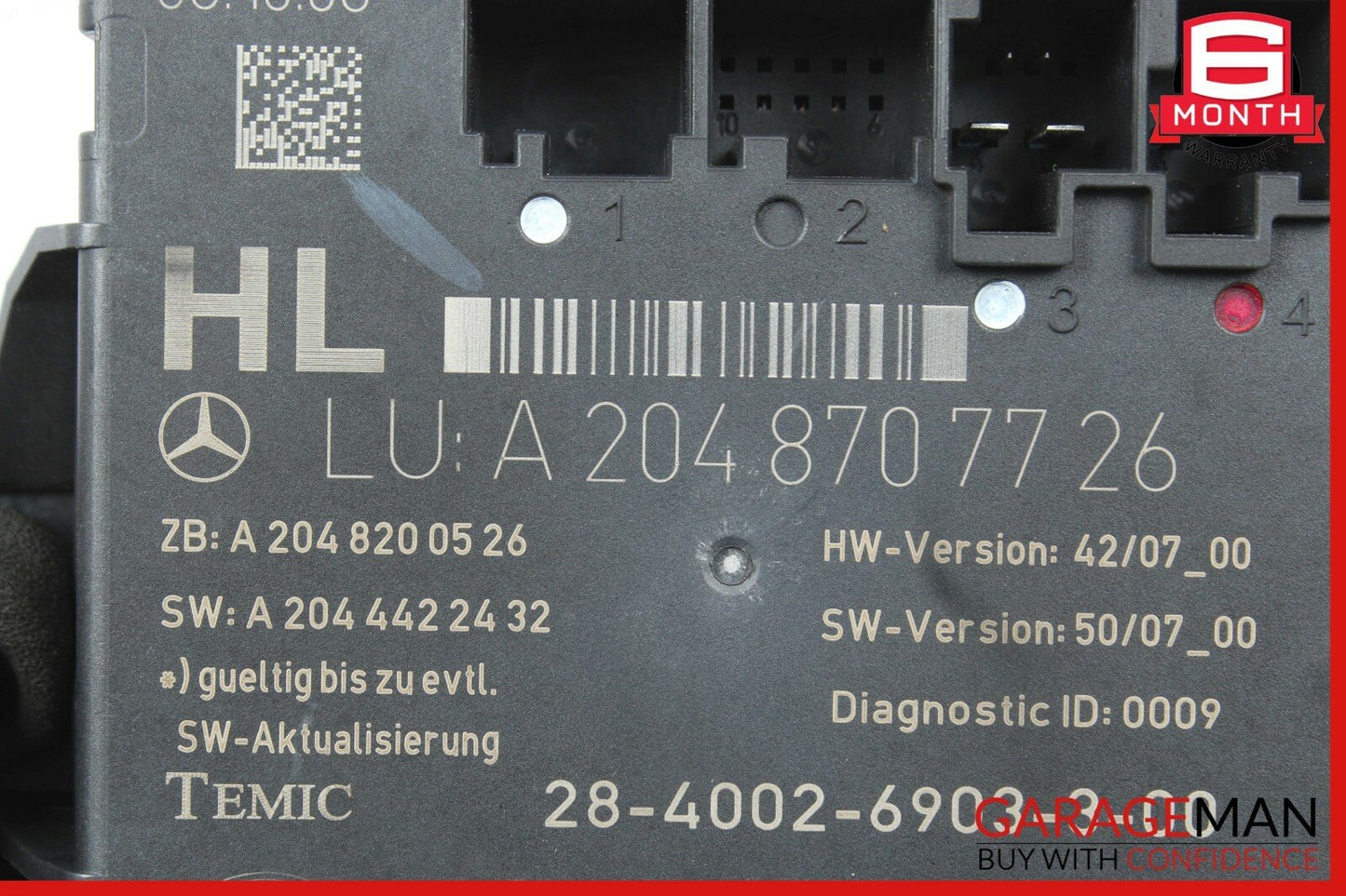 08-11 Mercedes W204 C300 C63 AMG Rear Left Side Door Control Module Unit OEM