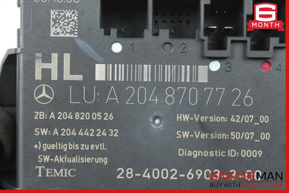 08-11 Mercedes W204 C300 C63 AMG Rear Left Side Door Control Module Unit OEM
