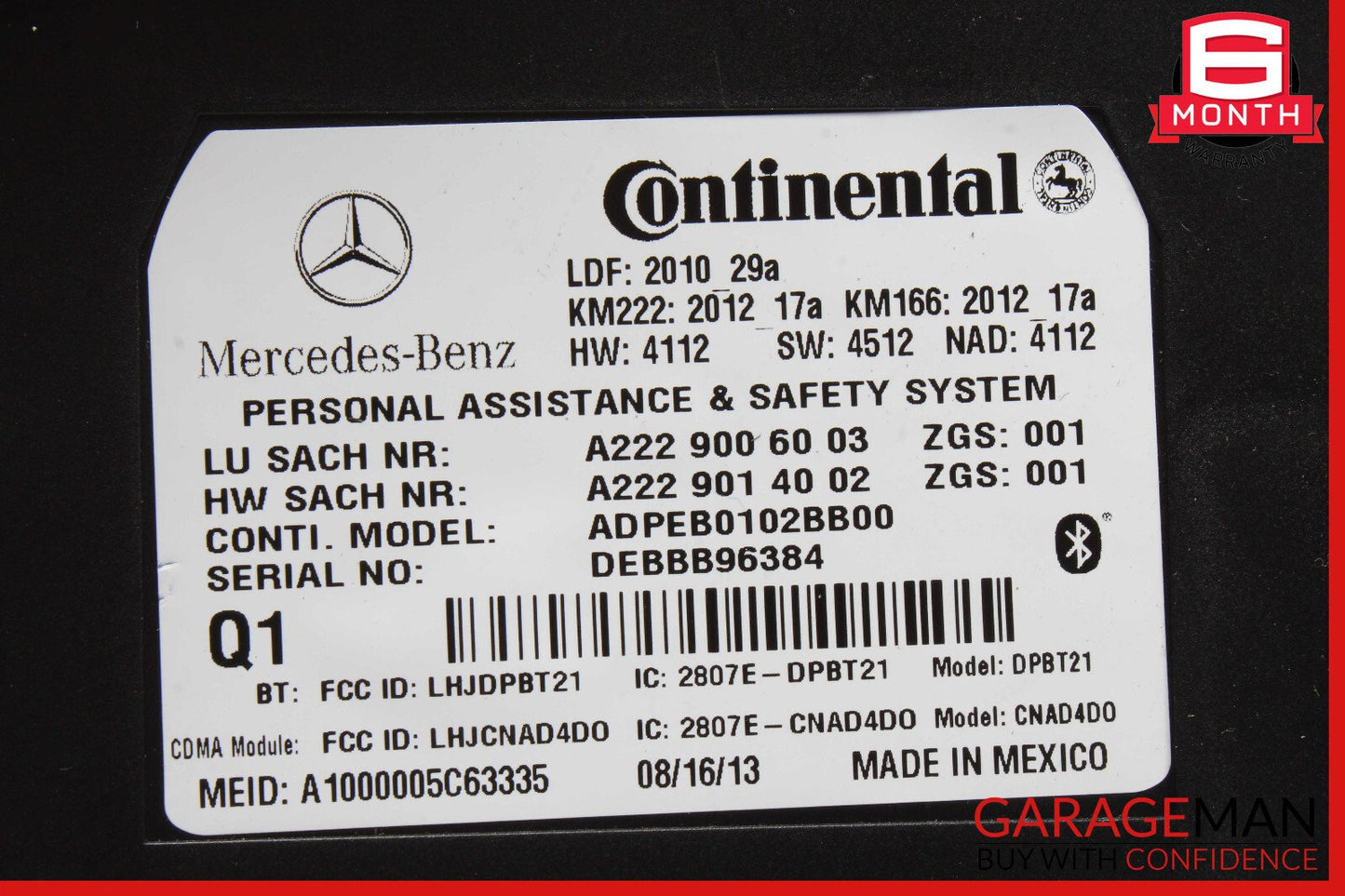 10-20 Mercedes W212 E350 GL450 SL400 Communication Control Module Unit OEM