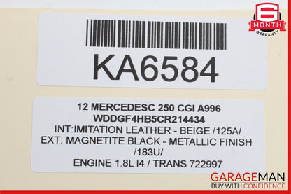 08-18 Mercedes C250 GLK350 E350 CLS550 Rear Left Side Door Control Module Unit
