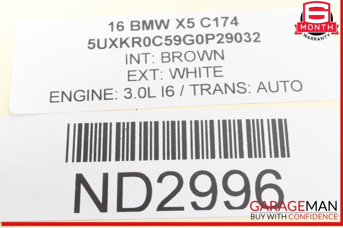 14-18 BMW X5 Rear Right Passenger Side Upper Rearward Control Arm 6796002 OEM