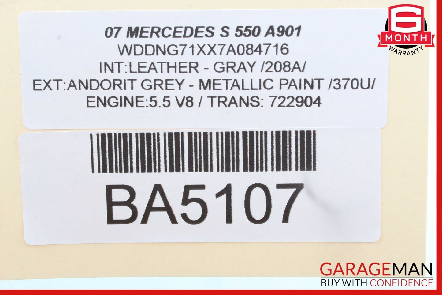 07-13 Mercedes W221 S63 AMG Dash Board Dashboard Center Cover Panel w/Vent OEM