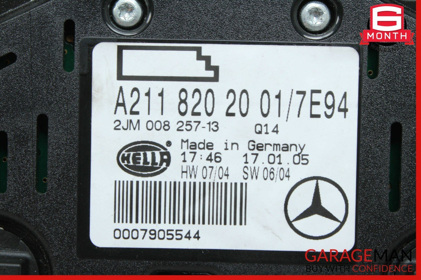 03-11 Mercedes W219 CLS500 E320 Rear Overhead Dome Light Gray 2118202001 OEM