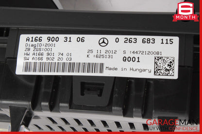2013 Mercedes X166 GL450 ML550 ML350 Instrument Speedometer Cluster OEM