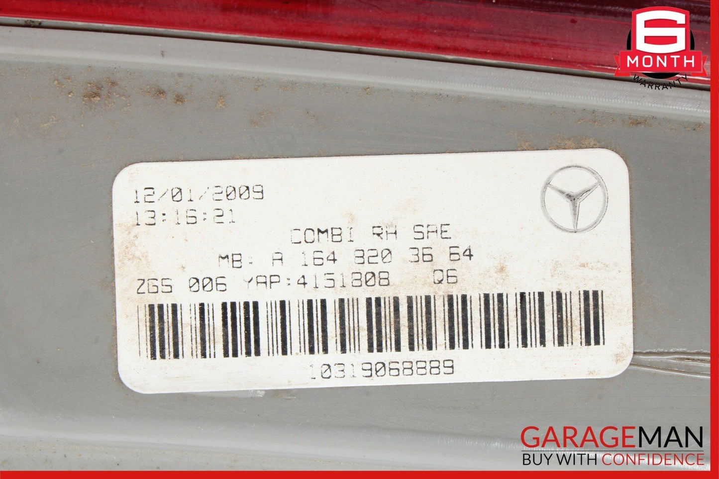 10-12 Mercedes X164 GL450 GL350 Rear Right Side Taillight Tail Light Lamp OEM