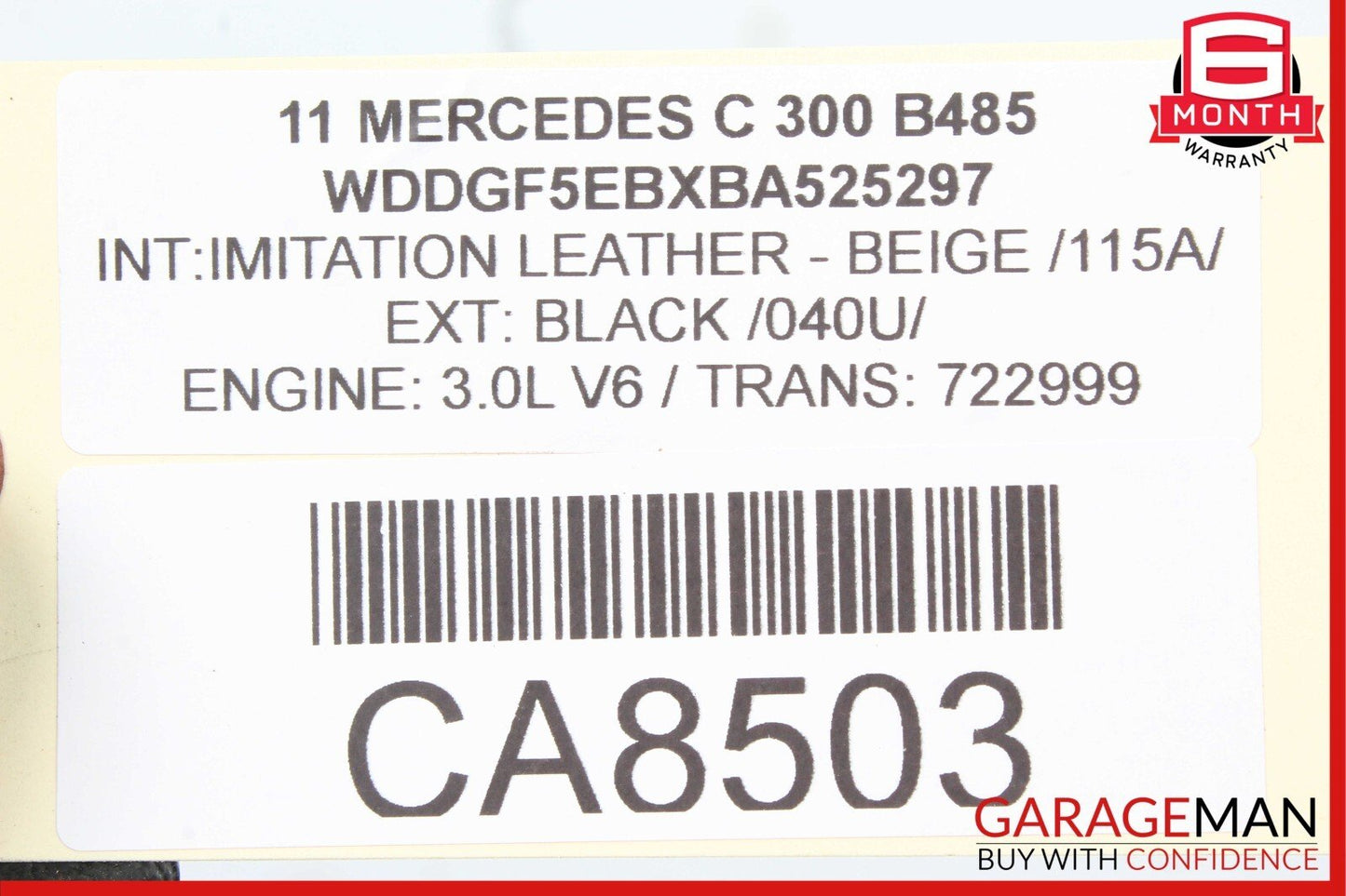 08-14 Mercedes W204 C300 C250 Front Left Side Curved Wishbone Control Arm OEM