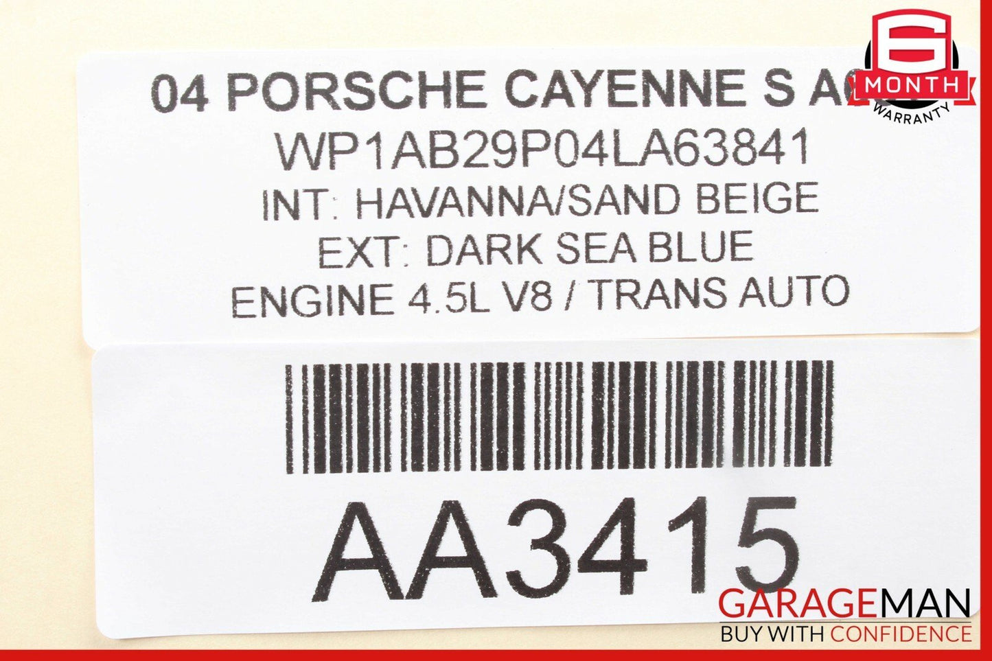 03-06 Porsche Cayenne 955 ECU ECM Engine Control Module Unit 0261207696 OEM