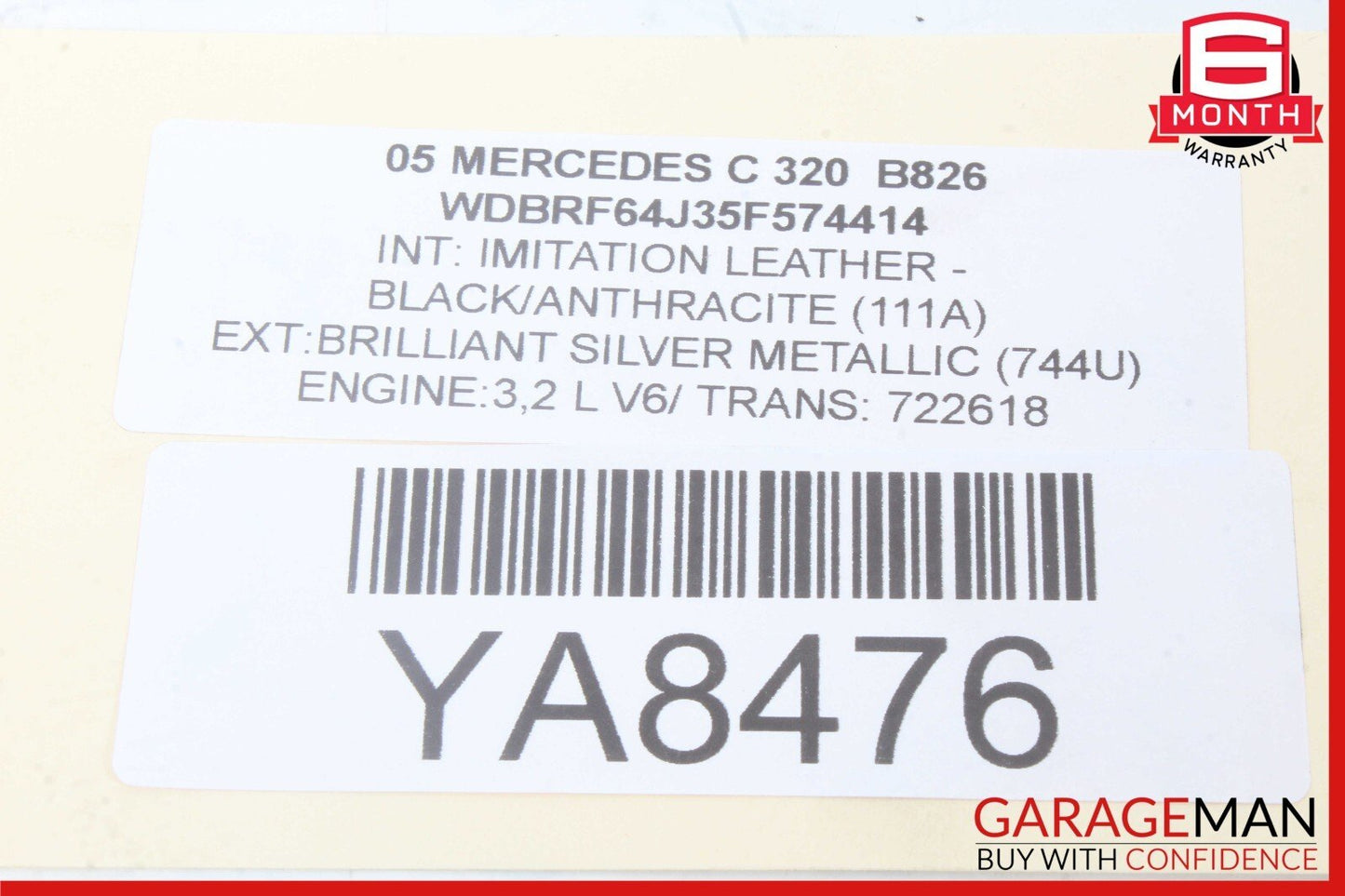 01-07 Mercedes W203 C320 C240 Rear Right Door Lock Latch Actuator 2037300435 OEM