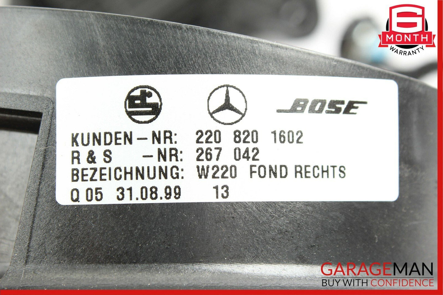 00-06 Mercedes W220 S500 S55 AMG Bose Door Audio Sound Speaker Set of 2 Pc OEM