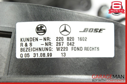 00-06 Mercedes W220 S500 S55 AMG Bose Door Audio Sound Speaker Set of 2 Pc OEM