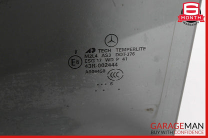 06-11 Mercedes W164 ML350 ML550 Rear Left Driver Side Door Window Auto Glass OEM
