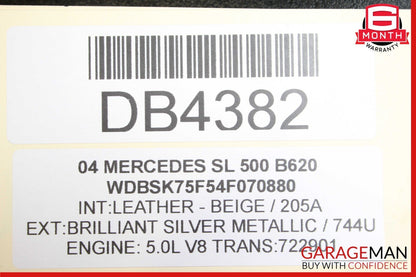 03-06 Mercedes SL500 Rear Right Spindle Knuckle Hub Driveshaft Rotor Disc Assy