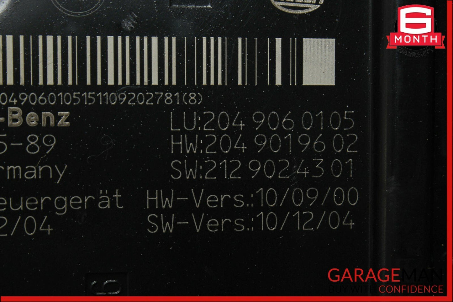12-14 Mercedes W204 C250 C350 C63 AMG Rear SAM Fuse Box Relay Module Assembly
