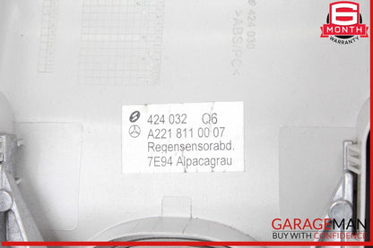 07-13 Mercedes W221 S550 S63 AMG Interior Top Upper Rear View Mirror Gray OEM