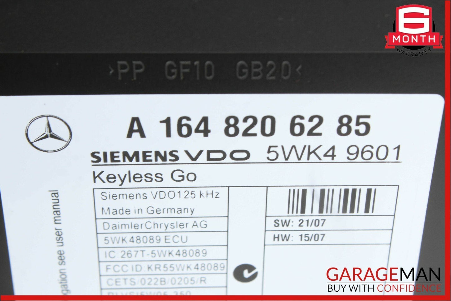 06-12 Mercedes X164 GL450 ML500 Chassis Multiplex Keyless Go Control Module OEM